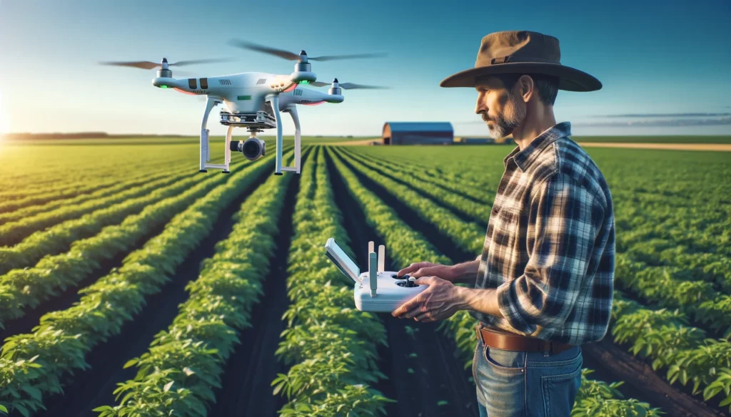 farmer using a drone